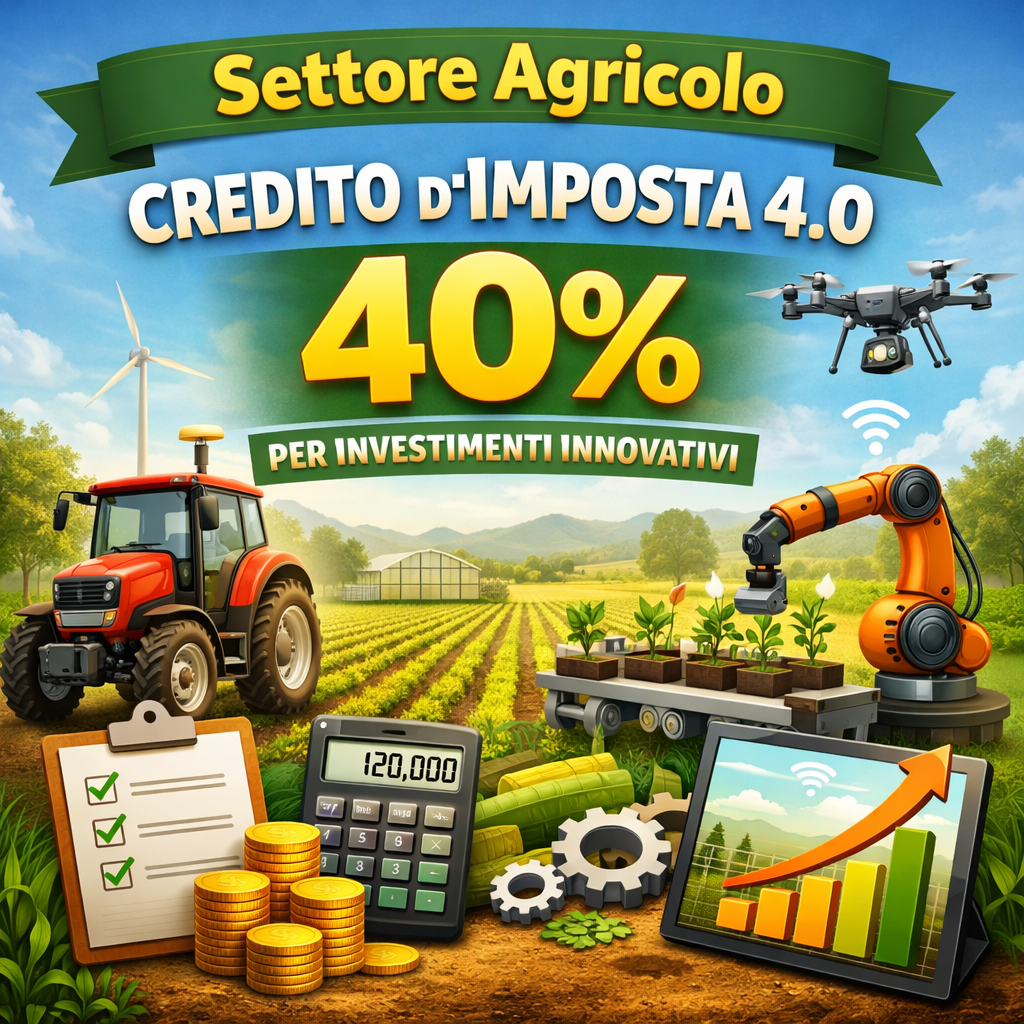 Settore agricolo: nuovo credito d'imposta 4.0 al 40%