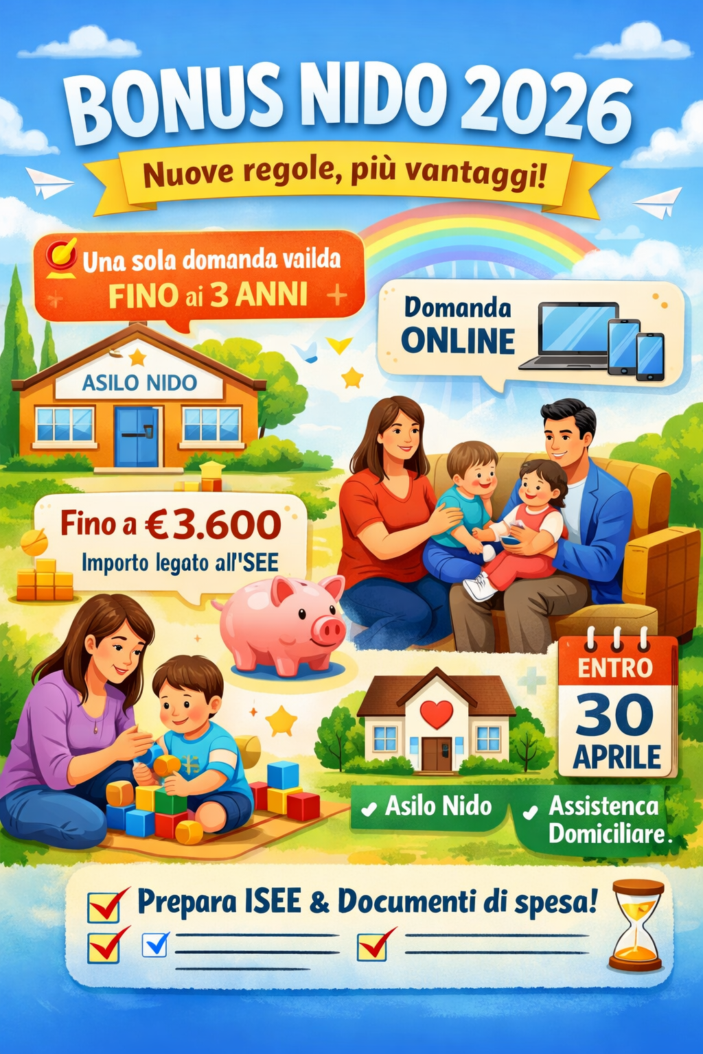 Bonus nido 2026: cosa cambia e come fare domanda